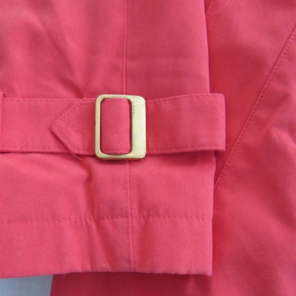New with Tags Trench Coat 3X Gallery Woman Pink w/ Extra Button Moss Microfibers - Picture 9 of 10